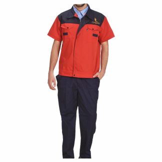 SUMMER WORKWEAR RED-BLACK CLOTHES FOR MEN